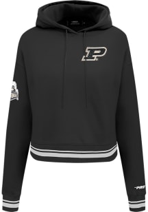 Womens Purdue Boilermakers Black Pro Standard Classic Hooded Sweatshirt
