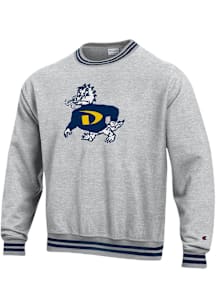 Champion Drexel Dragons Mens Navy Blue Ribbed Reverse Weave Long Sleeve Crew Sweatshirt
