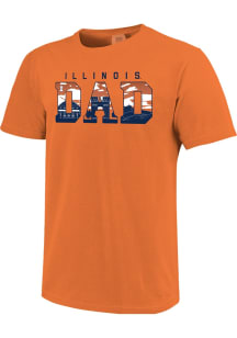 Illinois Fighting Illini Dad Short Sleeve T Shirt - Orange