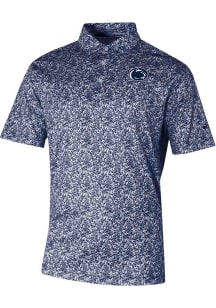 Mens Penn State Nittany Lions Navy Blue Columbia Heat Seal Westside Country Short Sleeve Polo Shir..