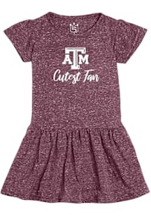 Texas A&M Aggies Baby Girls Maroon Knobby Short Sleeve Dress