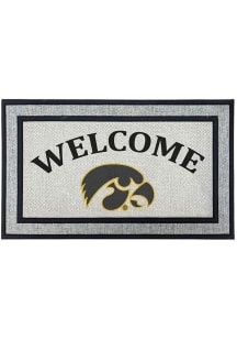 Ash Iowa Hawkeyes Welcome 18x30 Door Mat