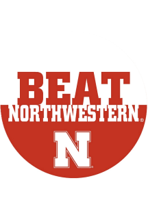 Red Nebraska Cornhuskers BEAT Northwestern 3&quot; Button