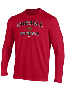 Under Armour Cornell Big Red Red Softball Performance Long Sleeve T Shirt