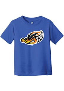 Summit Sportswear Akron RubberDucks Toddler Blue Primary Logo Short Sleeve T-Shirt