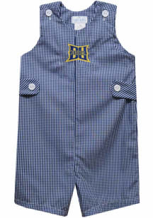 Vive La Fete Drexel Dragons Baby Navy Blue Gingham Overalls