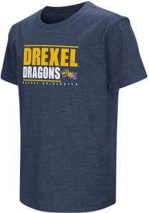Youth Drexel Dragons Navy Blue Colosseum Team Wordmark Short Sleeve T-Shirt