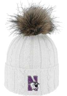 LogoFit Northwestern Wildcats White Alps Womens Knit Hat