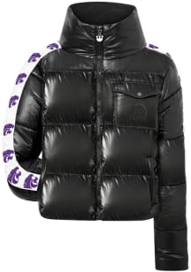 Womens Black K-State Wildcats Cargo Puffer Heavy Weight Jacket