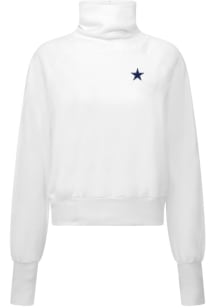 Dallas Cowboys Womens White Corduroy Crew Sweatshirt