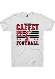 Jakorion Caffey Rally Mens White Cincinnati Bearcats NIL Striped Player T Shirt