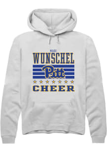 Madi Wunschel Rally Mens White Pitt Panthers NIL Striped Player Hood