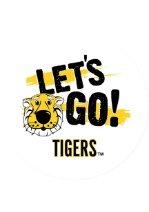 Missouri Tigers 3&quot; Lets Go Button - Yellow