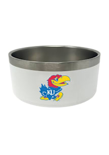 Kansas Jayhawks Stainless Steel Dog Pet Bowl Blue