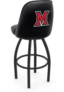Miami RedHawks Padded Swivel Pub Stool - Black