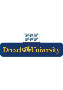 Navy Blue Drexel Dragons Mascot Wordmark Stickers