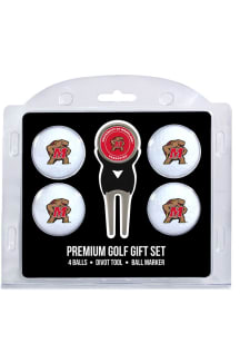 White Maryland Terrapins Divot Tool 4 Pack Golf Gift Set