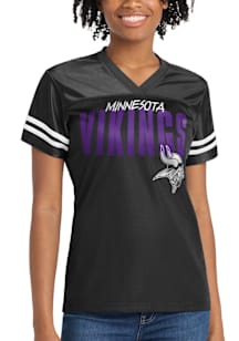 Minnesota Vikings Womens First Team Fashion Football Jersey - Black