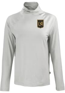 Cutter and Buck Los Angeles FC Womens Grey Coastline Eco Funnel Neck Crew Sweatshirt