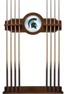 Brown Michigan State Spartans Solid Wood Cue Rack Pool Cue