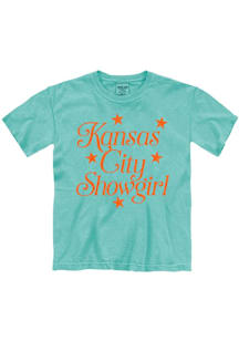 Kansas City Youth Teal Kansas City Showgirl Short Sleeve T-Shirt