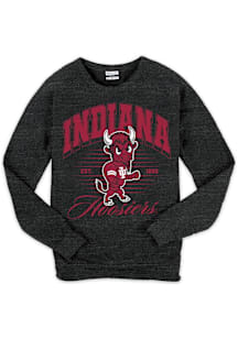Indiana Hoosiers Mens Black Arch Name Vault Bison Long Sleeve Fashion Sweatshirt