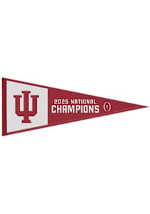 Indiana Hoosiers 2025 National Champs 13x32 Wool Pennant - Crimson