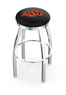 Oklahoma State Cowboys Chrome Pub Stool - Silver