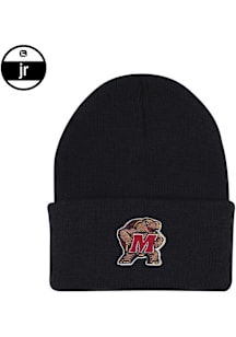 LogoFit Maryland Terrapins Black Jr Northpole Cuffed Youth Knit Hat
