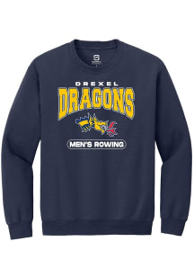 Mens Drexel Dragons Navy Blue Summit Sportswear Rowing Crew Sweatshirt
