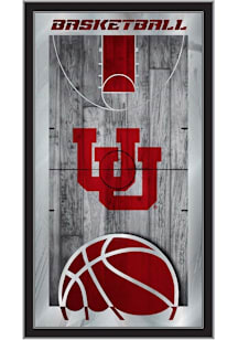 Utah Utes Basketball Hanging Back Bar Mirror