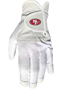 San Francisco 49ers White Cool Mesh Golf Gloves