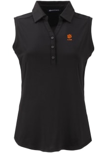 Cutter and Buck Clemson Tigers Womens Black Alumni Forge Eco Polo Shirt