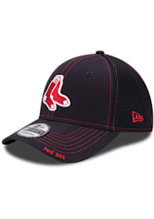 New Era Boston Red Sox Mens Navy Blue Sock Logo Team Neo 39THIRTY Flex Hat
