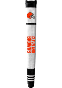 Cleveland Browns White Grip Stripe Putter Cover