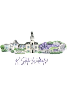Purple K-State Wildcats Landmark Souvenir Postcard