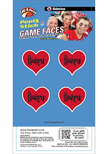Nebraska Cornhuskers 4pk Heart Tattoo