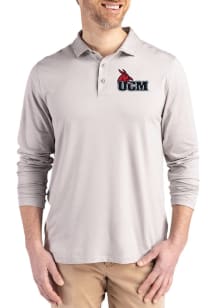 Cutter and Buck Central Missouri Mules Mens Grey Coastline Long Sleeve Polo Shirt