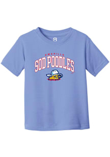 Summit Sportswear Amarillo Sod Poodles Toddler Light Blue Arch Mascot Short Sleeve T-Shirt
