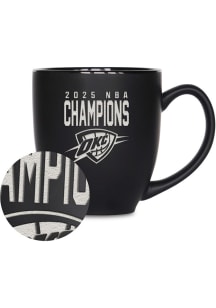 Oklahoma City Thunder 2025 NBA Finals Champions Bistro Ceramic Mug - Black