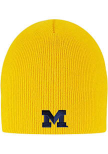 LogoFit Michigan Wolverines Yellow Everest Mens Knit Hat