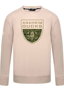 Levelwear Anaheim Ducks Tan Mandate Buckler Long Sleeve T Shirt