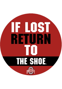 Red Ohio State Buckeyes 3&quot; If Lost Return To The Shoe Button
