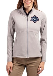 Cutter and Buck UConn Huskies Womens Grey 2025 National Champions Adapt Eco Knit Light Weight Jack..