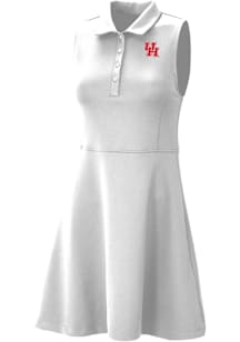 Columbia Houston Cougars Womens White Heat Seal Match Short Sleeve Dress