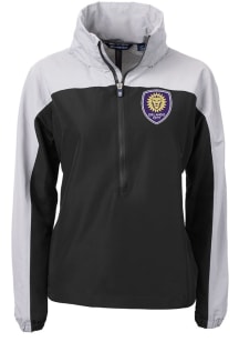 Cutter and Buck Orlando City SC Womens Black Charter Eco Long Sleeve Pullover