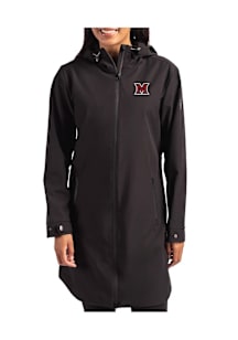 Cutter and Buck Miami RedHawks Womens Black Camano Light Weight Jacket