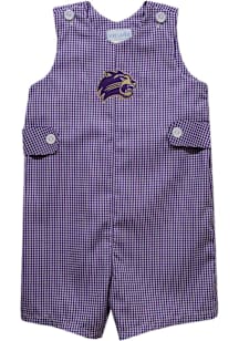 Vive La Fete Western Carolina Toddler Purple Gingham Overalls