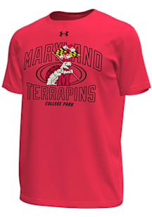 Under Armour Maryland Terrapins Red Icon Short Sleeve Fashion T Shirt