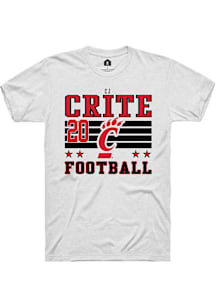 Cj Crite Cincinnati Bearcats White Football NIL Striped Short Sleeve Player T Shirt